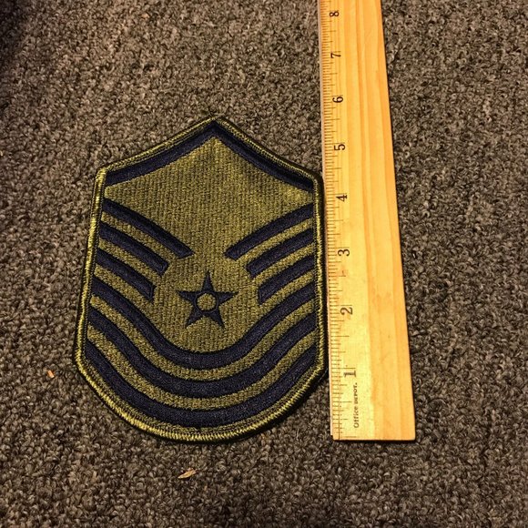 1 PAIR 2 PATCHES 1976-1993 USAF AIR FORCE RANK PATCH SENIOR MASTER SERGEANT E-8 - Picture 10 of 11